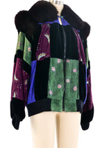 Patchwork Suede and Velvet Jacket Jacket arcadeshops.com