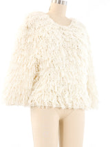 Hand Crochet Shag Sweater Top arcadeshops.com
