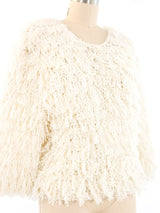 Hand Crochet Shag Sweater Top arcadeshops.com
