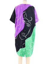 Face Printed Silk Dress Dress arcadeshops.com