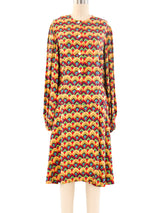 Thea Porter Abstract Printed Silk Dress Dress arcadeshops.com