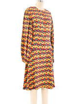 Thea Porter Abstract Printed Silk Dress Dress arcadeshops.com
