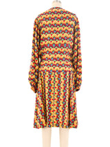 Thea Porter Abstract Printed Silk Dress Dress arcadeshops.com