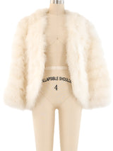 White Marabou Feather Jacket Jacket arcadeshops.com