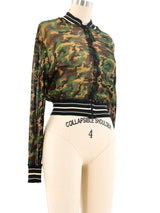 Jean Paul Gaultier Camo Cropped Mesh Jacket Jacket arcadeshops.com