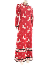 1970's Unicorn Sweater Dress Dress arcadeshops.com