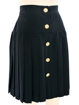 Moschino Pleated Black Skirt Bottom arcadeshops.com
