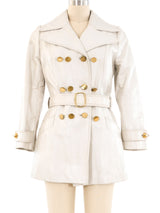 1970's Button Accented Leather Jacket Jacket arcadeshops.com