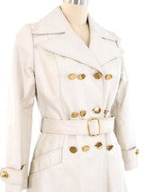 1970's Button Accented Leather Jacket Jacket arcadeshops.com