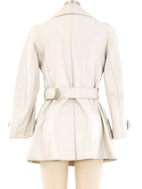 1970's Button Accented Leather Jacket Jacket arcadeshops.com