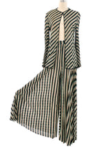 Stripe Printed Palazzo Pant Ensemble Suit arcadeshops.com