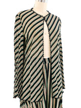 Stripe Printed Palazzo Pant Ensemble Suit arcadeshops.com