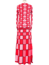 Roberta di Camerino Checkered Jersey Dress Dress arcadeshops.com