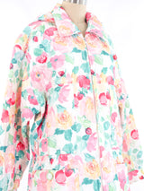 Chanel Floral Printed Quilted Parka Outerwear arcadeshops.com