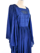 1970's Pleated Indigo Dress Dress arcadeshops.com