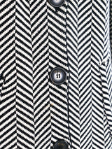 Christian Dior Herringbone Coat with Fur Collar Outerwear arcadeshops.com