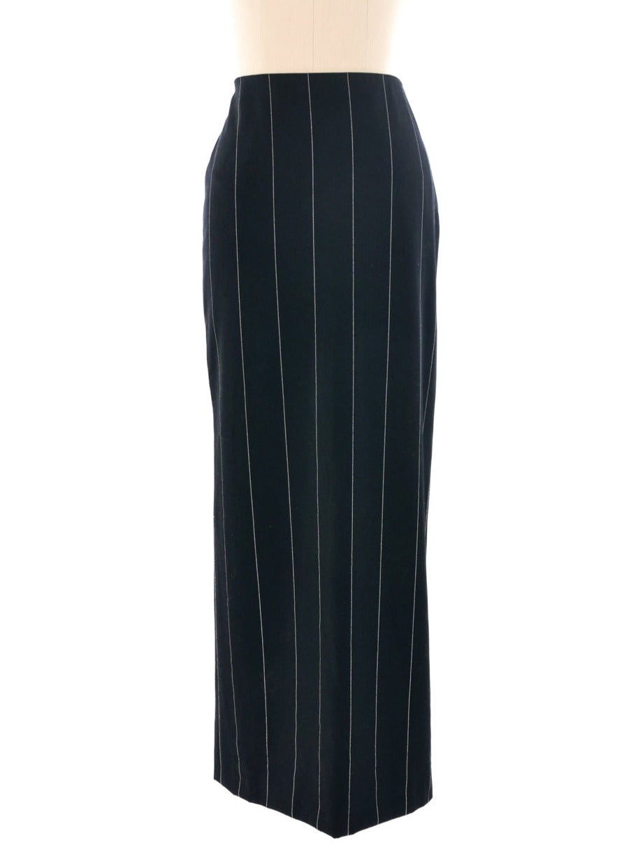 1998 Gianni Versace Pinstripe Maxi Skirt