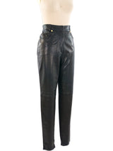 Gianni Versace Leather Pant Bottom arcadeshops.com