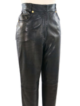 Gianni Versace Leather Pant Bottom arcadeshops.com