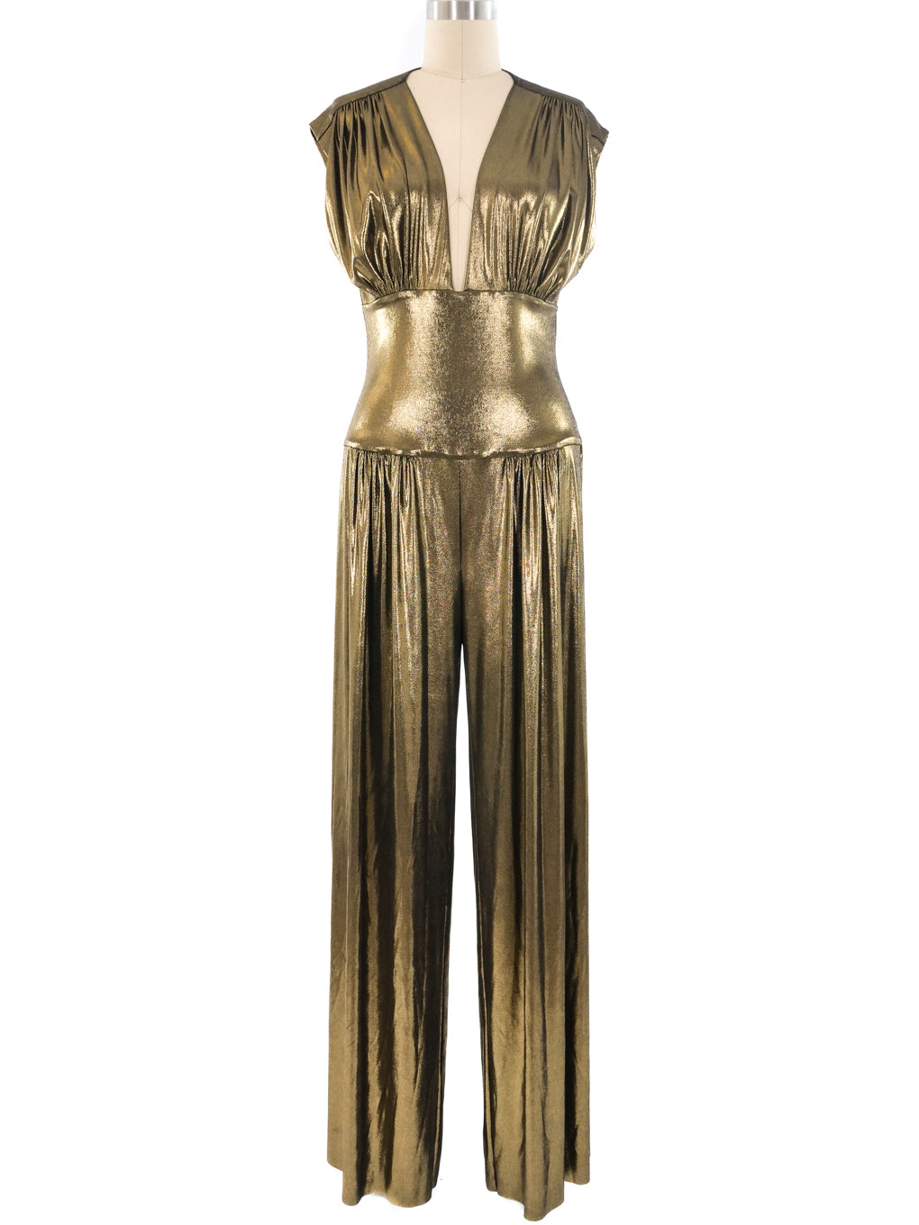 Norma Kamali Gold Metallic Jumpsuit Norma Kamali Gold Metallic Jumpsuit