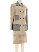 Bill Blass Houndstooth Tweed Skirt Ensemble Suit arcadeshops.com