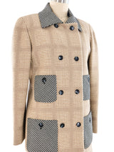 Bill Blass Houndstooth Tweed Skirt Ensemble Suit arcadeshops.com