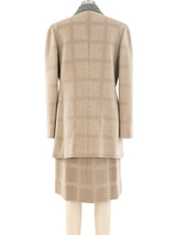 Bill Blass Houndstooth Tweed Skirt Ensemble Suit arcadeshops.com