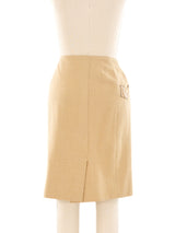 Hermes Leather and Wool Skirt Bottom arcadeshops.com