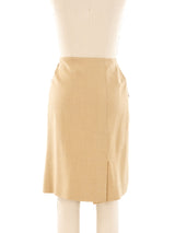 Hermes Leather and Wool Skirt Bottom arcadeshops.com