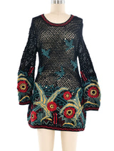 Matsuda Floral Crochet Sweater Top arcadeshops.com