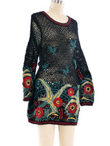Matsuda Floral Crochet Sweater Top arcadeshops.com