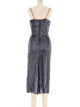 Pleated Metallic Tank Dress Dress arcadeshops.com