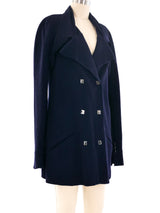 Karl Lagerfeld Double Breasted Navy Blazer Jacket arcadeshops.com