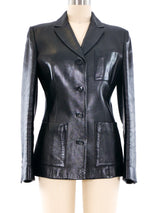 1998 Gucci Leather Blazer Jacket arcadeshops.com