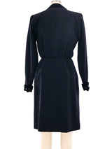 Yves Saint Laurent Velvet Trimmed Coat Dress Dress arcadeshops.com