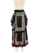 Dolce and Gabbana Tiered Floral Printed Skirt Bottom arcadeshops.com