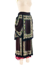 Dolce and Gabbana Tiered Floral Printed Skirt Bottom arcadeshops.com