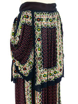 Dolce and Gabbana Tiered Floral Printed Skirt Bottom arcadeshops.com