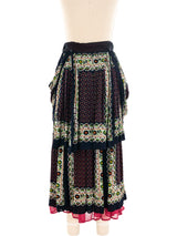 Dolce and Gabbana Tiered Floral Printed Skirt Bottom arcadeshops.com