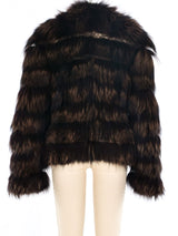 Ferragamo Reversible Embossed Leather Banded Fur Jacket Jacket arcadeshops.com