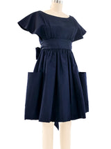 Norman Norell Navy Taffeta Cocktail Dress Dress arcadeshops.com
