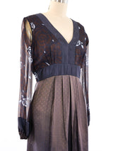 Alexander McQueen Floral Printed Silk Dress Dress arcadeshops.com