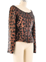 Sequin Embellished Peplum Top Top arcadeshops.com