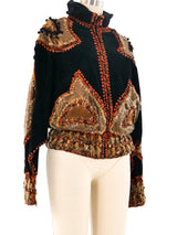 Patchwork Suede Bomber Jacket Jacket arcadeshops.com