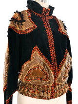 Patchwork Suede Bomber Jacket Jacket arcadeshops.com