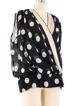 Gianfranco Ferre Polka Dot Silk Blouse Top arcadeshops.com