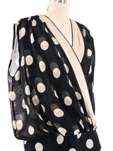Gianfranco Ferre Polka Dot Silk Blouse Top arcadeshops.com