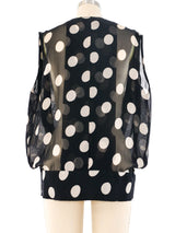 Gianfranco Ferre Polka Dot Silk Blouse Top arcadeshops.com