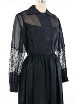 Bill Blass Lace Trimmed Organza Dress Dress arcadeshops.com