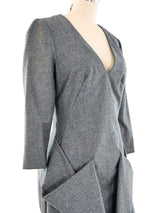 2010 Alexander McQueen Architectural Wool Dress Dress arcadeshops.com